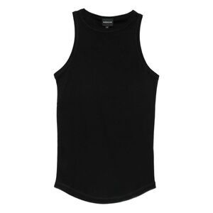 HERSKIND Women's Ribbed Knit Crew Neck Tank Top Women BLACK T-Shirts & Tops